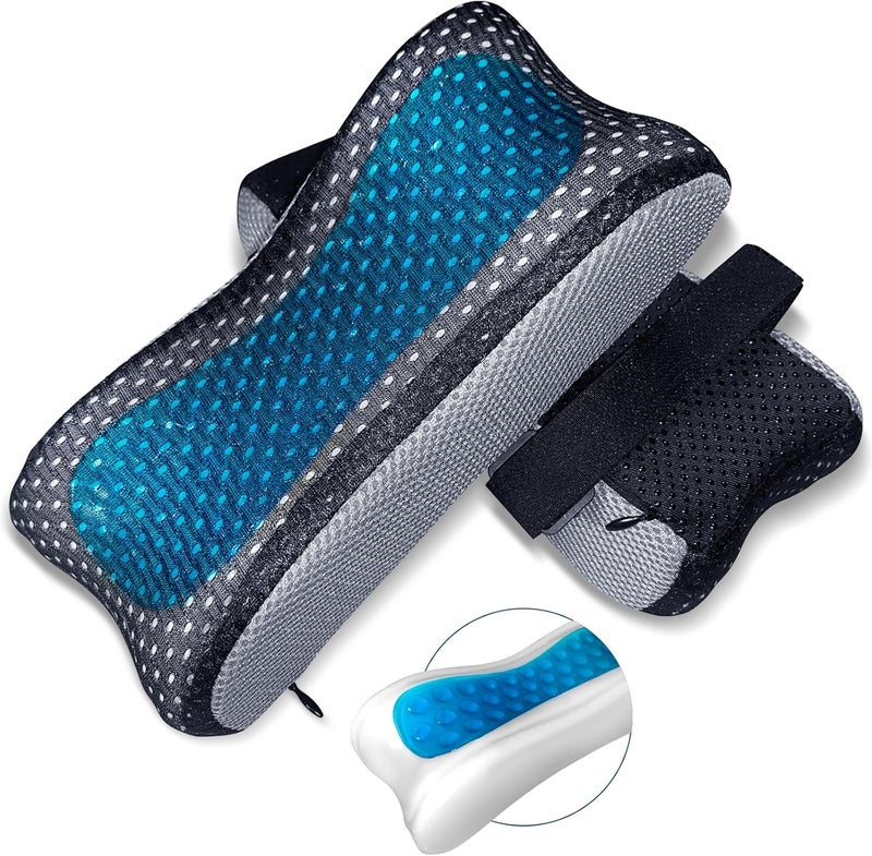 YaZimalu Ergonomic Cooling Gel Memory Foam Armrest Pads for Elbow & Forearm Support - Enhance Comfort and Pressure Relief on Office & Gaming Chairs (Set of 2) - Image 1